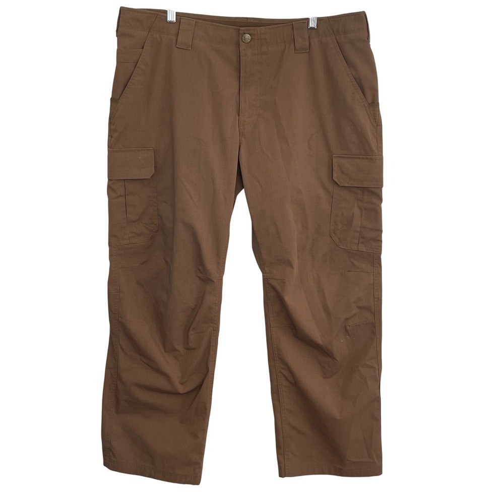 Under Armour Mens Brown Loose Fit Cargo‎ Pants Size 40/30 Outdoor Casual